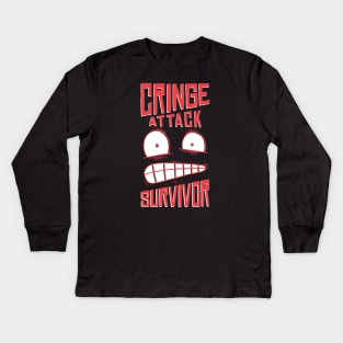 Cringe Attack Survivor Kids Long Sleeve T-Shirt